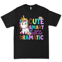 Black cute smart and a little bit dramatic unicorn Premium Tee - AdoDesignShop
