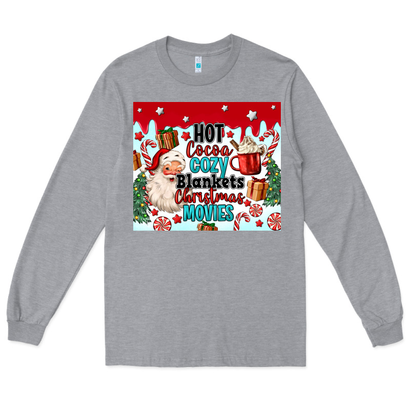 Hot Cocoa Cozy Blankets Christmas Movies Tumbler Long Sleeve Tee by MaliasSmallBusiness | Teevron
