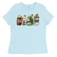 Baby Blue san judas coffee Ladies Tee - JahusDesignShop