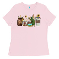 Bubblegum Pink san judas coffee Ladies Tee - JahusDesignShop