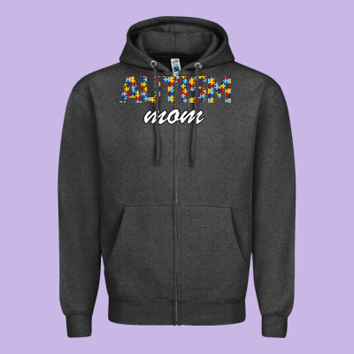 Autism Mom Zipper Hoodie Designed By Bettercallsaul