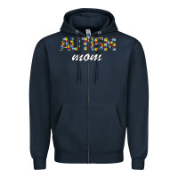 Navy Autism mom Zipper Hoodie - Bettercallsaul
