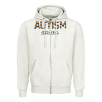 Oatmeal Heather Autism mom Zipper Hoodie - Bettercallsaul