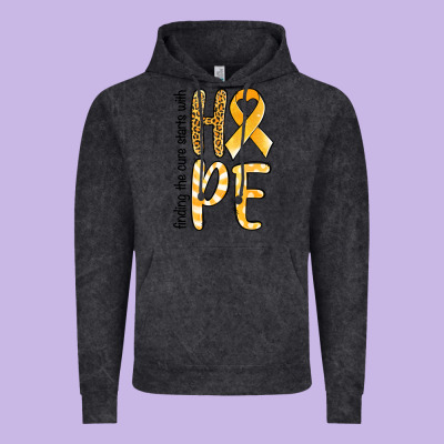Finding The Cure Starts With Hope Childhood Cancer Awareness Vintage Hoodie Designed By Jasminsmagicworld
