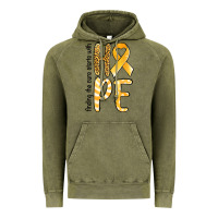 Vintage Olive finding the cure starts with hope childhood cancer awareness Vintage Hoodie - Jasminsmagicworld