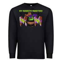 Black my favorite monsters calls me mom Premium Sweatshirt - CowGirlArtShop
