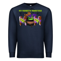 Navy my favorite monsters calls me mom Premium Sweatshirt - CowGirlArtShop