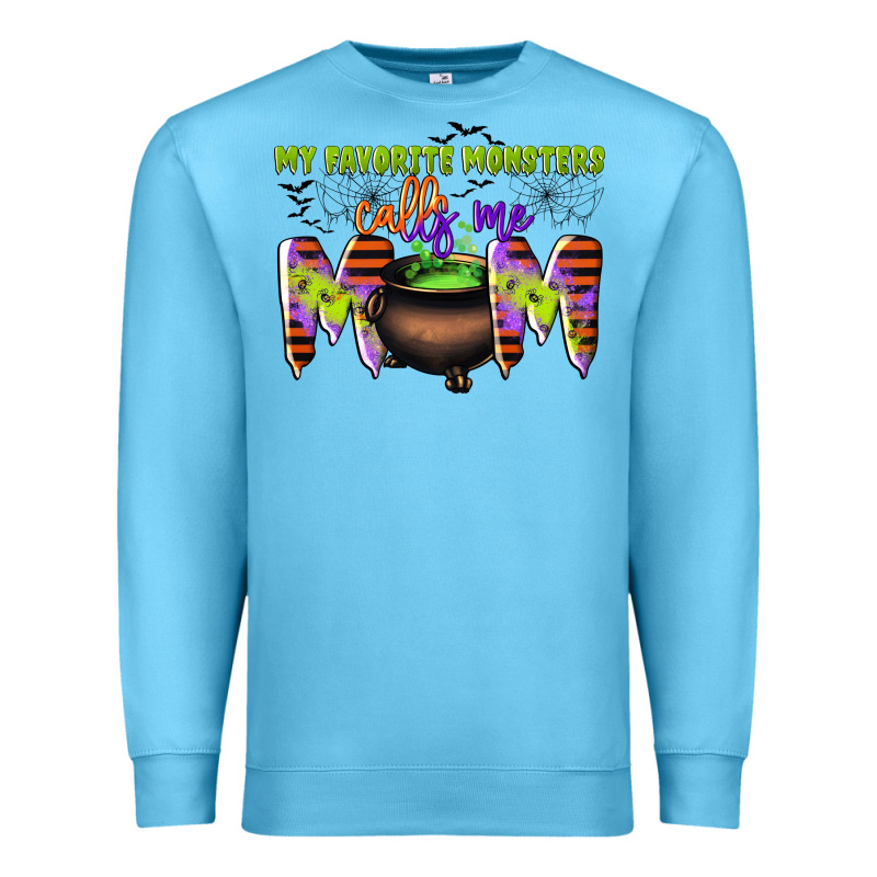 My Favorite Monsters Calls Me Mom Premium Sweatshirt by CowGirlArtShop | Teevron