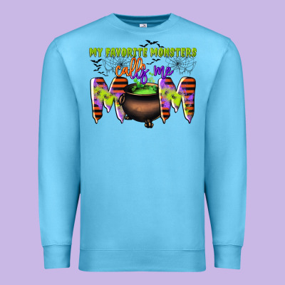 My Favorite Monsters Calls Me Mom Premium Sweatshirt Designed By Cowgirlartshop
