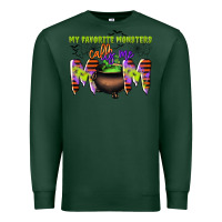 Sports Green my favorite monsters calls me mom Premium Sweatshirt - CowGirlArtShop