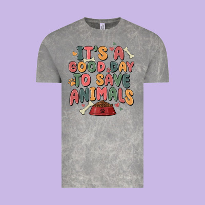It's A Good Day To Save Animals Vintage Tee Designed By Maliassmallbusiness