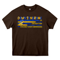 Chocolate Brown down syndrome Heavy Core Tee - Artiststas