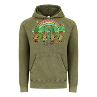 Vintage Olive st patrick's day baby highland cow Vintage Hoodie - MaliasSmallBusiness