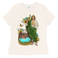 San Judas Coffee Cup Sunflower Ladies Tee | Teevron