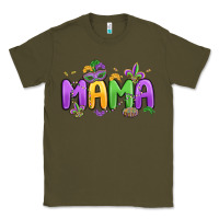 Army Green mardi gras mama Classic Tee - MaliasSmallBusiness