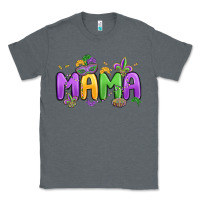 Charcoal Heather mardi gras mama Classic Tee - MaliasSmallBusiness