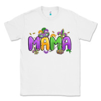 White mardi gras mama Classic Tee - MaliasSmallBusiness