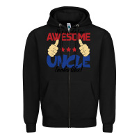 Black Awesome uncle Zipper Hoodie - Bettercallsaul