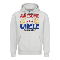 Dove Grey Awesome uncle Zipper Hoodie - Bettercallsaul