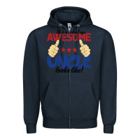 Navy Awesome uncle Zipper Hoodie - Bettercallsaul