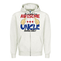 Oatmeal Heather Awesome uncle Zipper Hoodie - Bettercallsaul