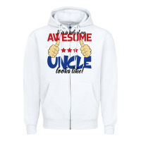 White Awesome uncle Zipper Hoodie - Bettercallsaul