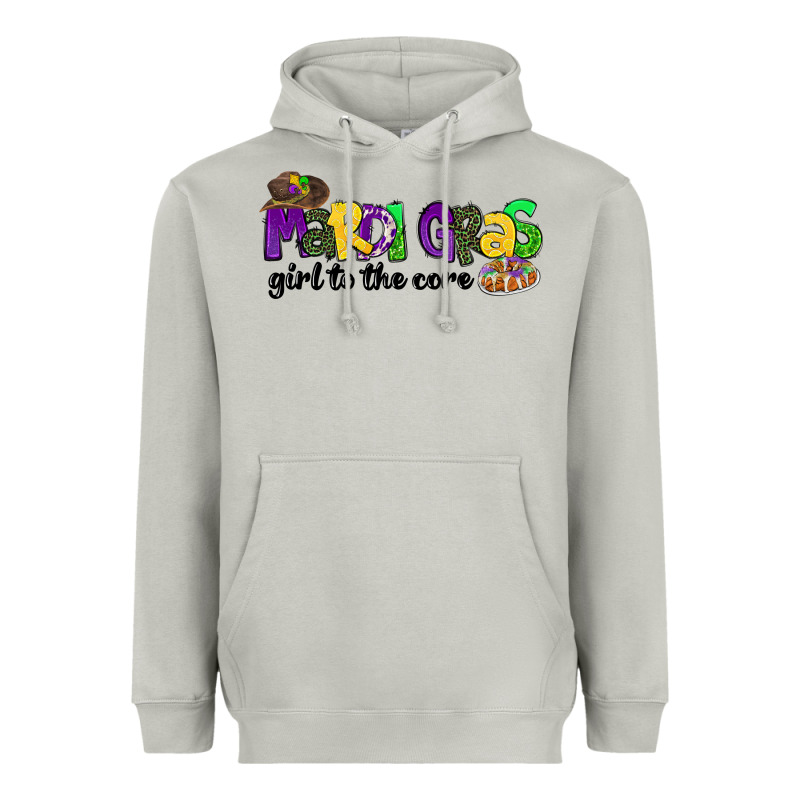 Mardi Gras Girl To The Core Heavyweight Hoodie by CowGirlArtShop | Teevron