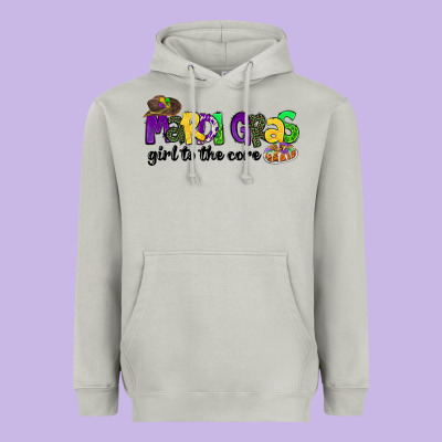 Mardi Gras Girl To The Core Heavyweight Hoodie Designed By Cowgirlartshop