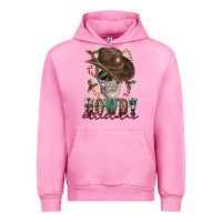 Fuchsia Pink howdy christmas skull Urban Hoodie - FaDigitalArtStudio