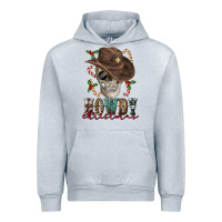 Heather Grey howdy christmas skull Urban Hoodie - FaDigitalArtStudio