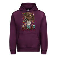 Mauve Wine howdy christmas skull Urban Hoodie - FaDigitalArtStudio