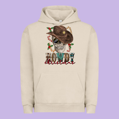 Howdy Christmas Skull Urban Hoodie Designed By Fadigitalartstudio
