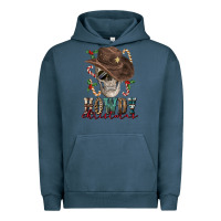 Pigment Midnight Navy howdy christmas skull Urban Hoodie - FaDigitalArtStudio
