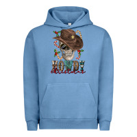 Pigment Pebble Blue howdy christmas skull Urban Hoodie - FaDigitalArtStudio