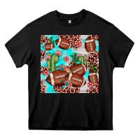 Black football leopard cactus seamless pattern Heavy Core Tee - JahusDesignShop