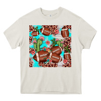 Cream football leopard cactus seamless pattern Heavy Core Tee - JahusDesignShop