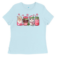 Baby Blue pink Christmas coffee Ladies Tee - JahusDesignShop