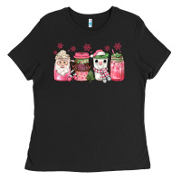 Black pink Christmas coffee Ladies Tee - JahusDesignShop