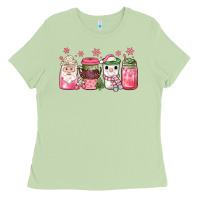 Matcha pink Christmas coffee Ladies Tee - JahusDesignShop
