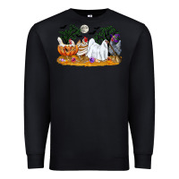 Black halloween chicken Premium Sweatshirt - CowGirlArtShop