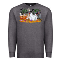 Charcoal Heather halloween chicken Premium Sweatshirt - CowGirlArtShop