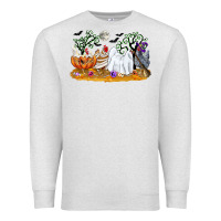 Oatmeal Heather halloween chicken Premium Sweatshirt - CowGirlArtShop