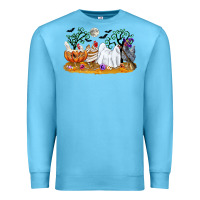 Ocean Blue halloween chicken Premium Sweatshirt - CowGirlArtShop