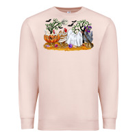 Pale Pink halloween chicken Premium Sweatshirt - CowGirlArtShop