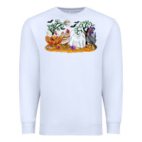 White halloween chicken Premium Sweatshirt - CowGirlArtShop