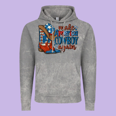 Make America Cowboy Again Vintage Hoodie Designed By Maliassmallbusiness