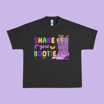 Shake Your Bootie Mardi Gras Urban Heavy Tee Designed By Maliassmallbusiness