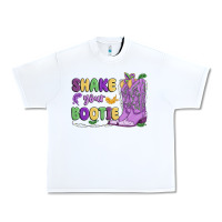 White shake your bootie mardi gras Urban Heavy Tee - MaliasSmallBusiness