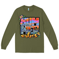 Army Green sum mer vibes Long Sleeve Tee - JahusDesignShop