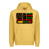 Antique Gold juneteenth american flag Premium Hoodie - CowGirlArtShop